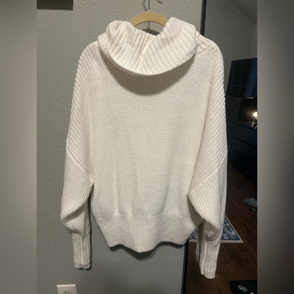 DKNY Cream Cowl Neck Sweater